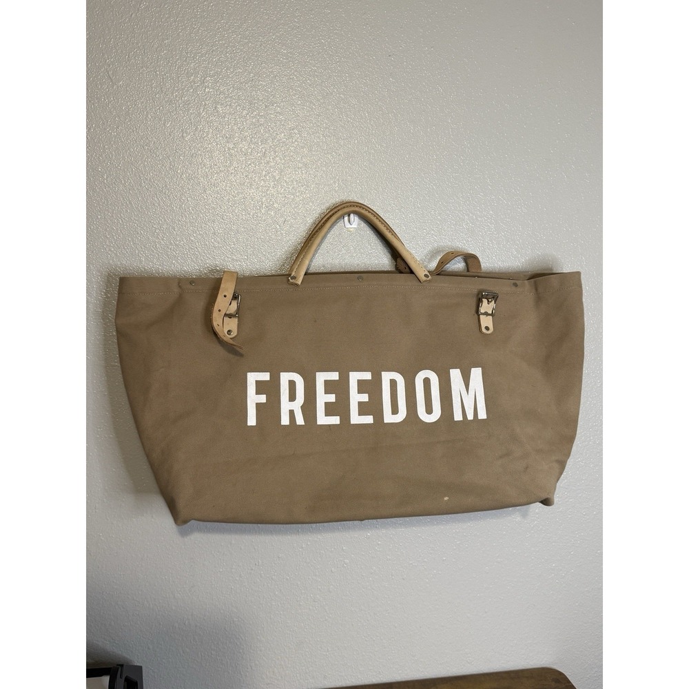 Forestbound Co. Freedom Rare Canvas & Leather Utility Bag Pre-owned Staining